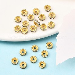 Abalorios de latón Diamante de imitación espaciador&nbsp;RB-A014-Z5mm-01C