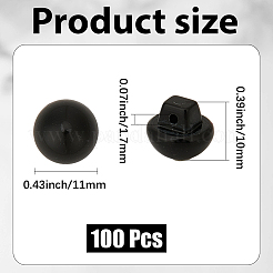 Botones de vástago de plástico abs de 1 orificio&nbsp;BUTT-WH20001-05B