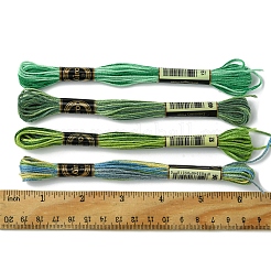 12 Knäuel 6 Farben 6-lagiges Polyester-Stickgarn&nbsp;OCOR-FS0001-01B-04
