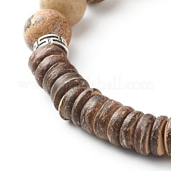Natürliche gemischte steine runde perlen dehnbare armbänder&nbsp;BJEW-JB06637