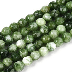 Chapelets de perles en jade blanc naturel teinté&nbsp;G-T139-4mm-60-18