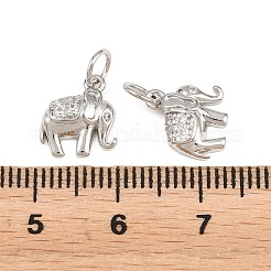Ciondoli in ottone zirconi chiari micro pavé&nbsp;KK-H292-56B-P