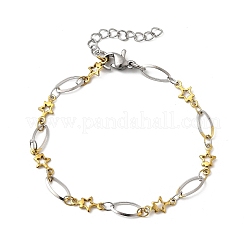 Gliederarmbänder aus 304 Edelstahl&nbsp;BJEW-A044-03B-GP
