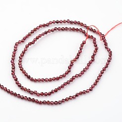Natürlicher Granat Perlen Stränge&nbsp;X-G-K127-01F-2mm