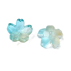 Embouts de perles de verre teints et chauffés&nbsp;GLAA-Z019-03O
