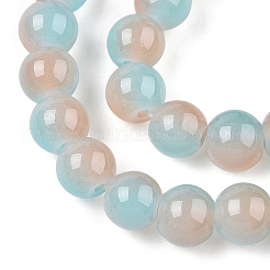 Perles rondes en verre imitation jade&nbsp;DGLA-N003-6mm-05
