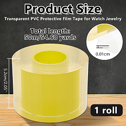 1 Rolle transparentes PVC-Schutzfolienband für Uhrenschmuck&nbsp;DIY-PH0032-58A