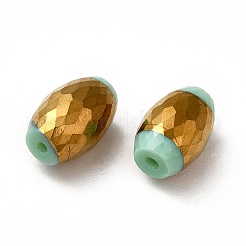 Perle di vetro placcate opache&nbsp;EGLA-H003-02G-06