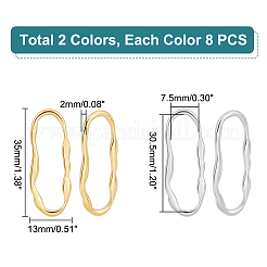 16 pz 2 colori anelli di collegamento in acciaio inossidabile 304&nbsp;STAS-UN0050-16