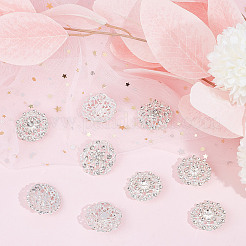 10 Stück 2 Stil Kristall Strass Blume Brosche Pin&nbsp;JEWB-GF0001-30