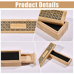 Scatola rettangolare in legno per incenso&nbsp;AJEW-WH0817-031