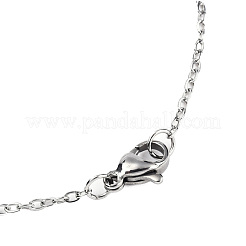 Colliers pendentifs en acier inoxydable 201 anti-ternissement&nbsp;NJEW-T009-JN092-1-40
