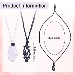 Fabricación de collar de bolsa de macramé de cordón de nailon trenzado ajustable&nbsp;AJEW-SW00015-02