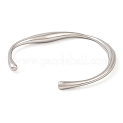 Bracciali aperti in acciaio inossidabile 304 anti-ossidazione per le donne&nbsp;BJEW-G711-02P