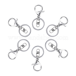 Eisen-Legierung Karabinerverschluss Schlüsselbund&nbsp;KEYC-D016-P