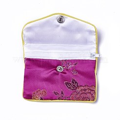 Beutel aus Stickerei-Damasttuch&nbsp;ABAG-WH0023-04B-05