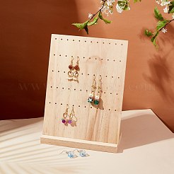 Présentoir de boucles d'oreilles en bois de pin&nbsp;EDIS-WH0008-08A