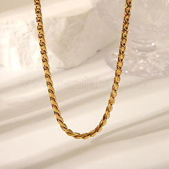 304 Edelstahl Cuban Link Kette Armband & Halskette Sets für Damen&nbsp;FI8814-1