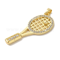 Colgantes de circonita cúbica con micro pavé de latón&nbsp;KK-S391-08G-01