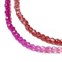 Brins de perles de verre de couleur dégradé transparent&nbsp;GLAA-H021-01A-10