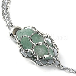 Braccialetti con cursore a maglie bullet in lapislazzuli naturali&nbsp;BJEW-JB09901-04