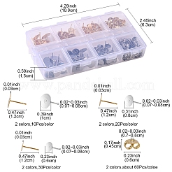 120 Stück Ohrstecker-Pads aus 304 Edelstahl im 6er-Stil&nbsp;STAS-YW0001-36