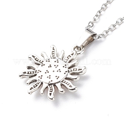 Collier avec pendentif œil de chat et soleil&nbsp;NJEW-JN03974