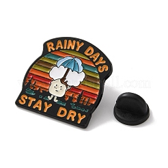 Broches en émail « jours de pluie&nbsp;AL-I003-05EB-02
