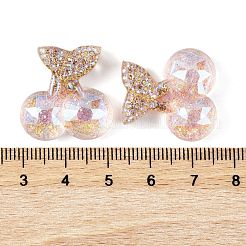 Cabochon decoden di ciliegie di frutta in resina epossidica trasparente&nbsp;CRES-M034-08C
