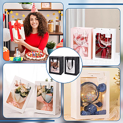 Rechteckige Geschenktüten aus Papier mit Griffen&nbsp;ABAG-WH0044-62A