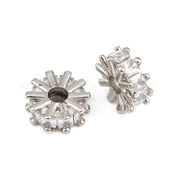 Pavé de perles de zircone cubique transparentes en laiton&nbsp;CU-CBA6A75-20P