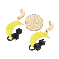 Aretes colgantes con cuentas de vidrio&nbsp;EJEW-MZ00411