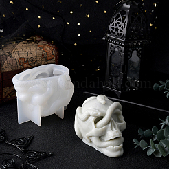 Moldes de estatua de silicona para velas diy con tema de halloween&nbsp;DIY-WH0265-59
