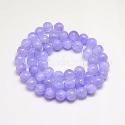 Perles de jade vert naturel teintées&nbsp;JBS053-6MM-29
