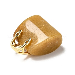 Pendentifs en laiton jade topaze naturelle&nbsp;KK-E274-01G-16