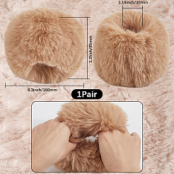 Gants à manches longues en poils de lapin imitation femme&nbsp;AJEW-WH20018-34E