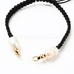 Fabrication de bracelet de perles tressées en fil de nylon réglable&nbsp;AJEW-JB00791-03