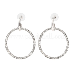 Boucles d'oreilles pendantes en alliage et strass cristal&nbsp;LS-EJEW-G467-01P-01