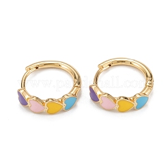 Orecchini a cerchio in ottone smaltato&nbsp;EJEW-D274-04