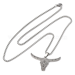 201 collane con ciondolo in acciaio inossidabile&nbsp;NJEW-C066-17P