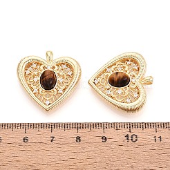 Natürlichen Tigerauge Anhänger&nbsp;KK-N287-14G-02
