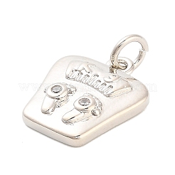 Colgante micropavé cubic zirconia de latón&nbsp;KK-H527-27P