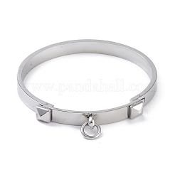 Anlaufgeschützter Ring mit quadratischen Armreifen aus Edelstahl 304&nbsp;BJEW-G700-04P