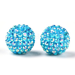 Perles de strass en résine de couleur AB&nbsp;RESI-S315-18x20-20