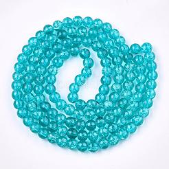 Chapelets de perles en verre craquelé&nbsp;CCG-Q001-4mm-06