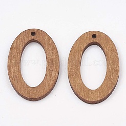 50 Stück hohle Anhänger aus Birnenholz&nbsp;WOOD-CA0001-78