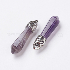 Pendentifs pointus améthyste naturelle&nbsp;G-P309-03