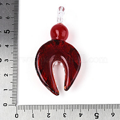 Handmade lamina d'argento lampwork grandi ciondoli&nbsp;FOIL-N031-01B