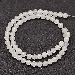 Rotondi naturali giada bianca fili di perle&nbsp;G-P070-01-4mm