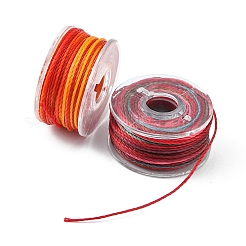 25 rollo de hilo de poliéster encerado teñido con segmento redondo de 25 colores&nbsp;YC-YW0001-02B